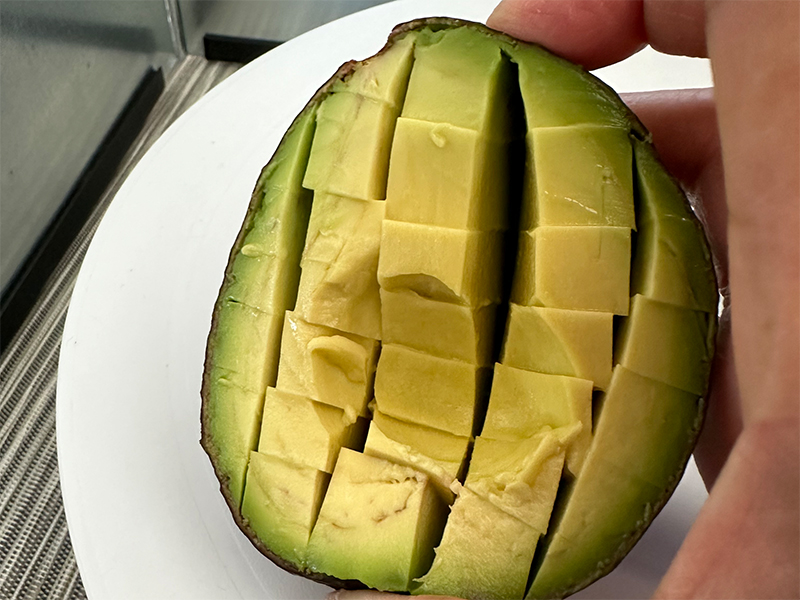 Chef Ena Scored and Cubed Avacado