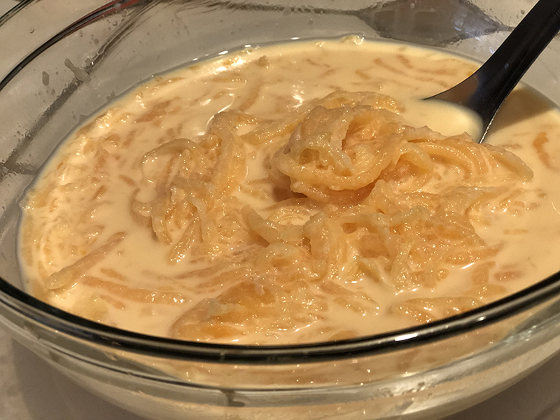 Chef Ena Cantaloupe Dessert mixing