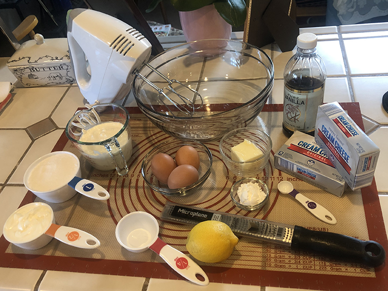 Chef Ena Cheesecake filling ingredients