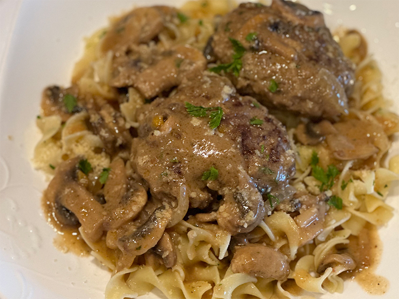 Chef Ena Salisbury Steak on plate